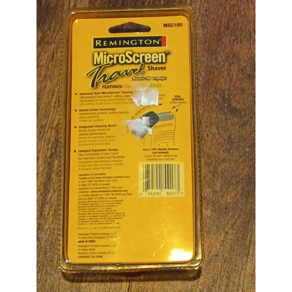 Vintage Remington  MicroScreen Travel Shaver MSC100 New/Sealed